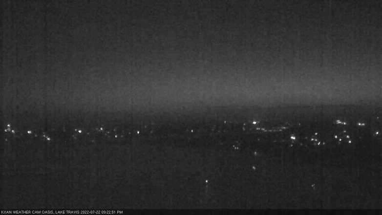 Lake Travis webcam, July 22, 2022 9:25 PM CT