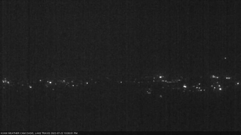 Lake Travis webcam, July 22, 2022 10:00 PM CT