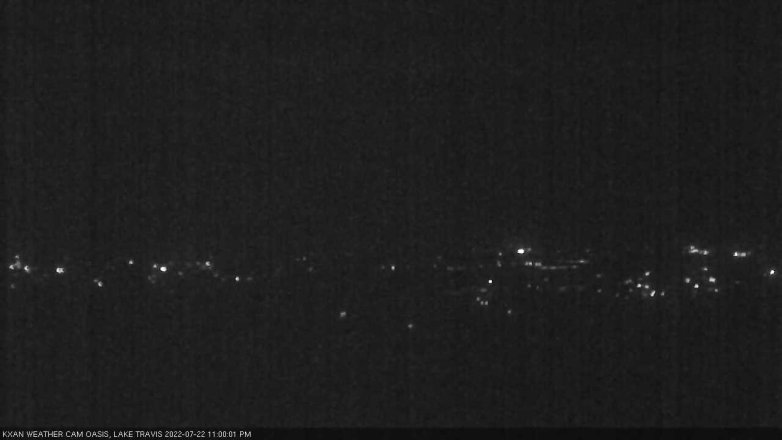 Lake Travis webcam, July 22, 2022 11:00 PM CT