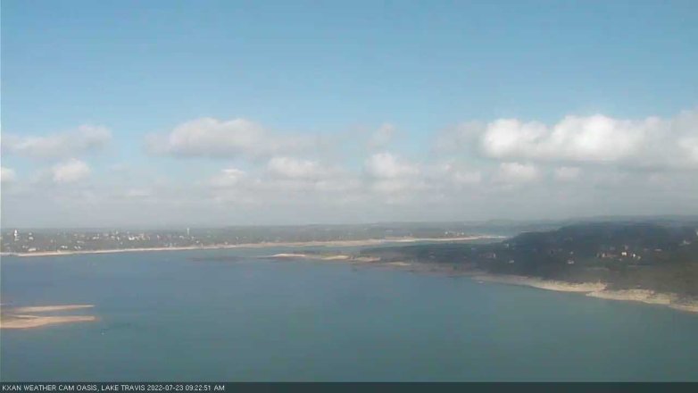 Lake Travis webcam, July 23, 2022 9:25 AM CT