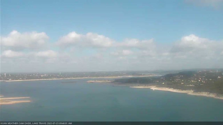 Lake Travis webcam, July 23, 2022 9:45 AM CT