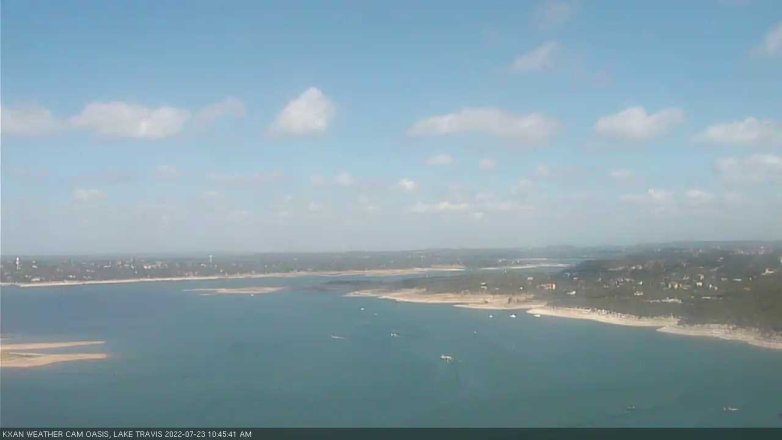 Lake Travis webcam, July 23, 2022 10:45 AM CT