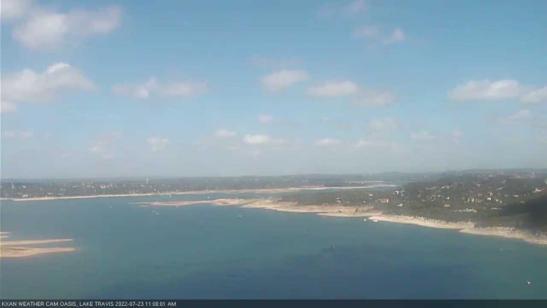 Lake Travis webcam, July 23, 2022 11:00 AM CT