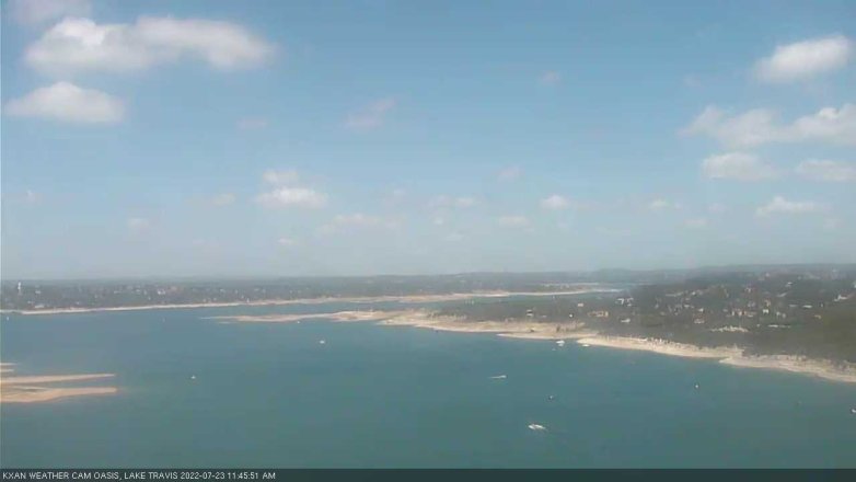 Lake Travis webcam, July 23, 2022 11:45 AM CT