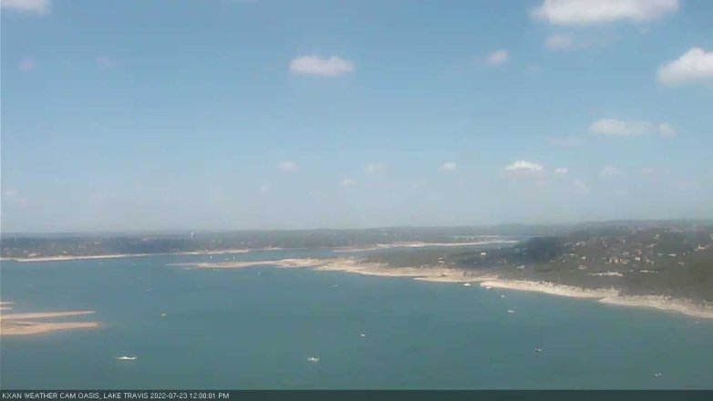 Lake Travis webcam, July 23, 2022 12:00 PM CT