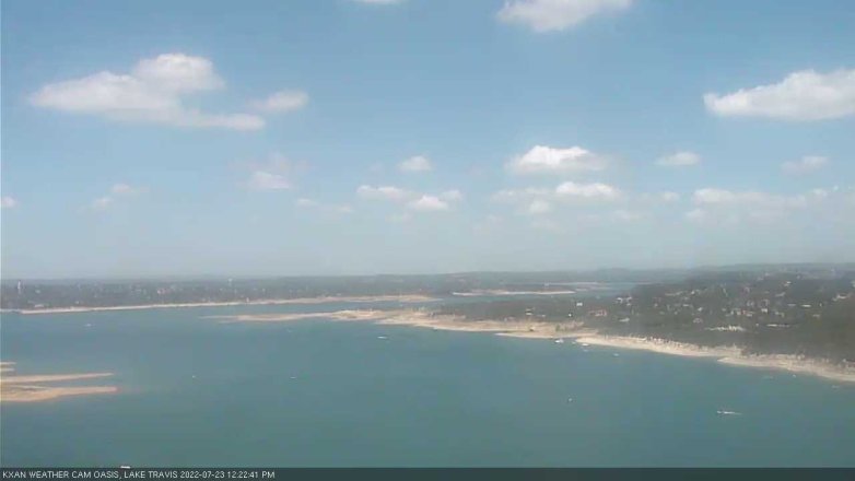 Lake Travis webcam, July 23, 2022 12:25 PM CT