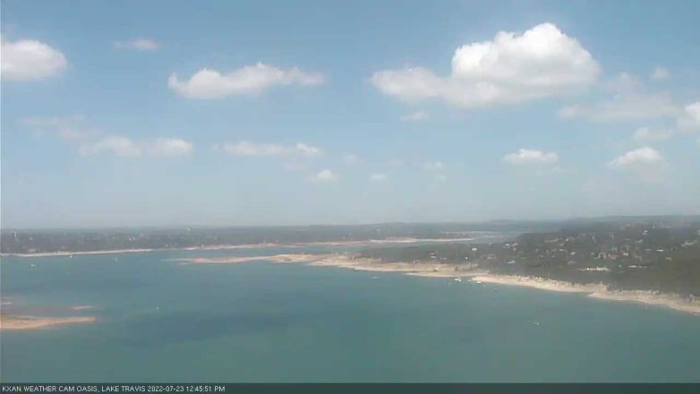 Lake Travis webcam, July 23, 2022 12:45 PM CT