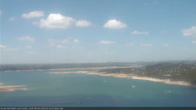 Lake Travis webcam, July 23, 2022 1:00 PM CT