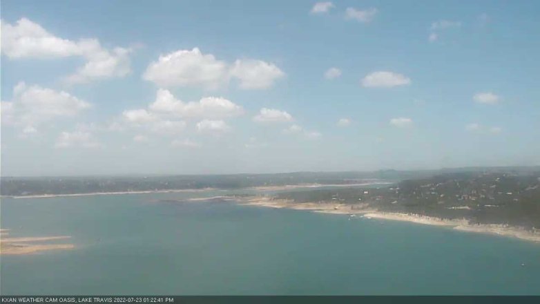 Lake Travis webcam, July 23, 2022 1:25 PM CT