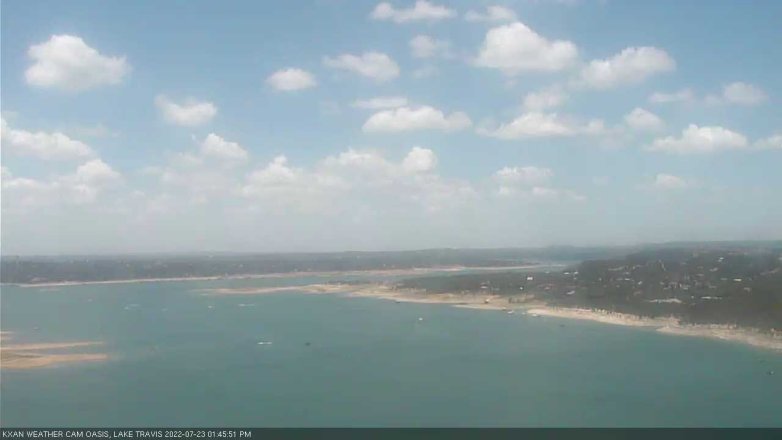 Lake Travis webcam, July 23, 2022 1:45 PM CT
