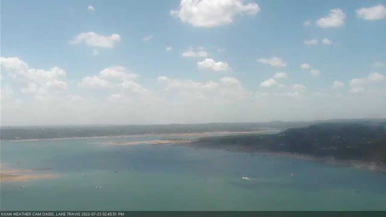 Lake Travis webcam, July 23, 2022 2:45 PM CT