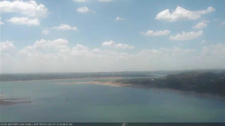 Lake Travis webcam, July 23, 2022 3:00 PM CT