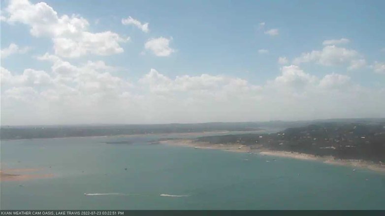 Lake Travis webcam, July 23, 2022 3:25 PM CT