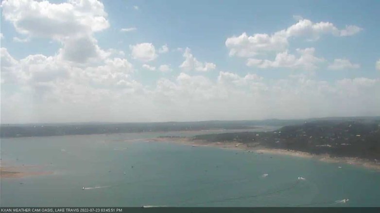 Lake Travis webcam, July 23, 2022 3:45 PM CT