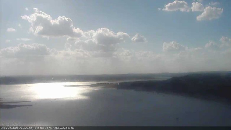 Lake Travis webcam, July 23, 2022 5:45 PM CT