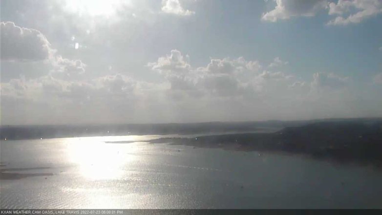 Lake Travis webcam, July 23, 2022 6:00 PM CT