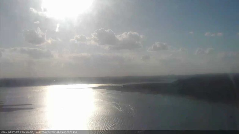 Lake Travis webcam, July 23, 2022 6:25 PM CT