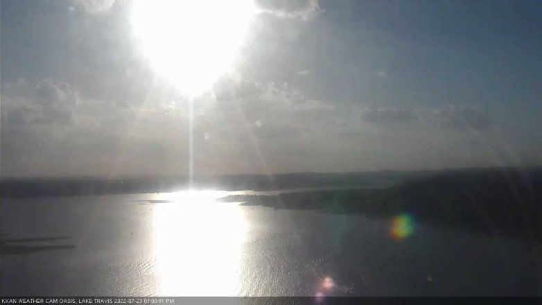 Lake Travis webcam, July 23, 2022 7:00 PM CT