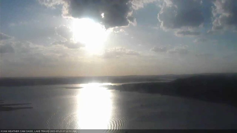 Lake Travis webcam, July 23, 2022 7:25 PM CT