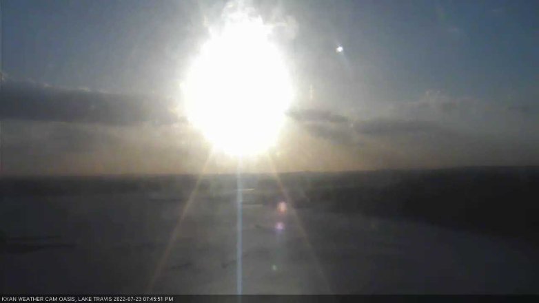 Lake Travis webcam, July 23, 2022 7:45 PM CT