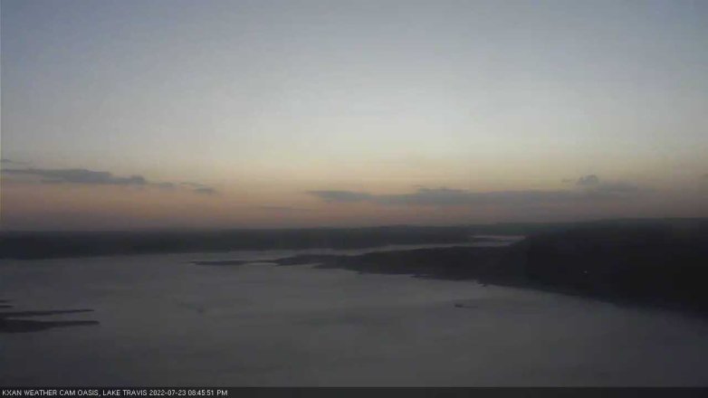 Lake Travis webcam, July 23, 2022 8:45 PM CT