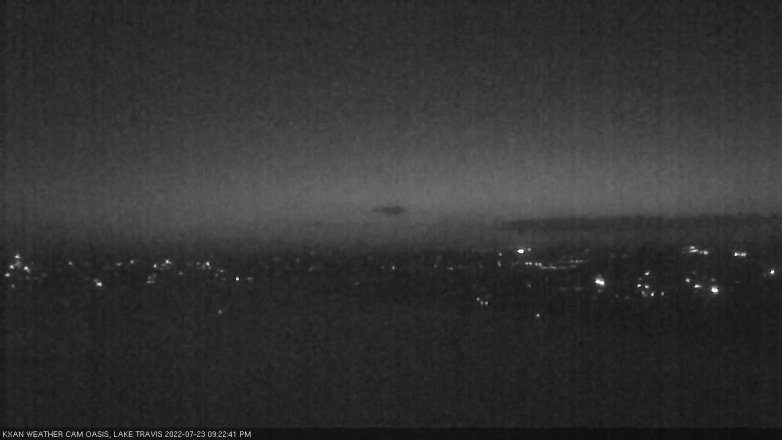 Lake Travis webcam, July 23, 2022 9:25 PM CT