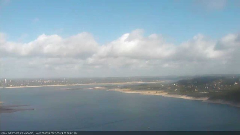 Lake Travis webcam, July 24, 2022 9:00 AM CT