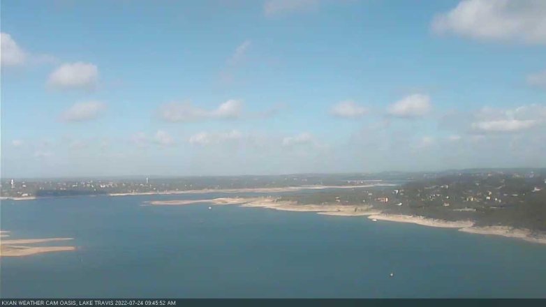 Lake Travis webcam, July 24, 2022 9:45 AM CT