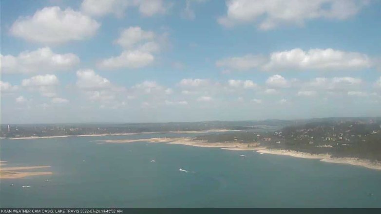 Lake Travis webcam, July 24, 2022 11:45 AM CT