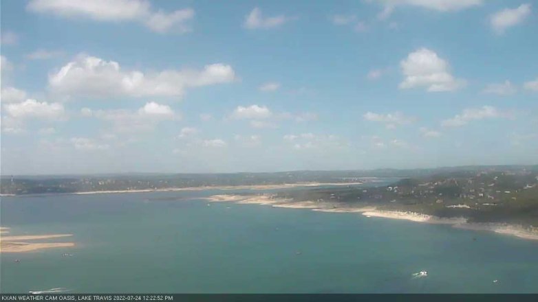 Lake Travis webcam, July 24, 2022 12:25 PM CT