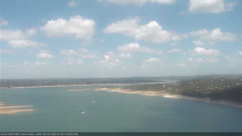Lake Travis webcam, July 24, 2022 12:45 PM CT