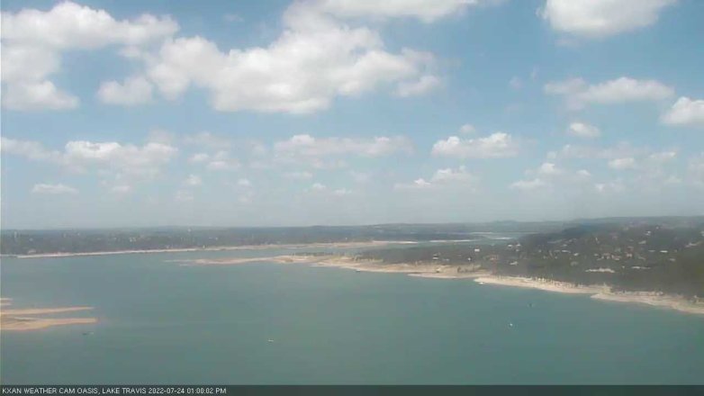 Lake Travis webcam, July 24, 2022 1:00 PM CT