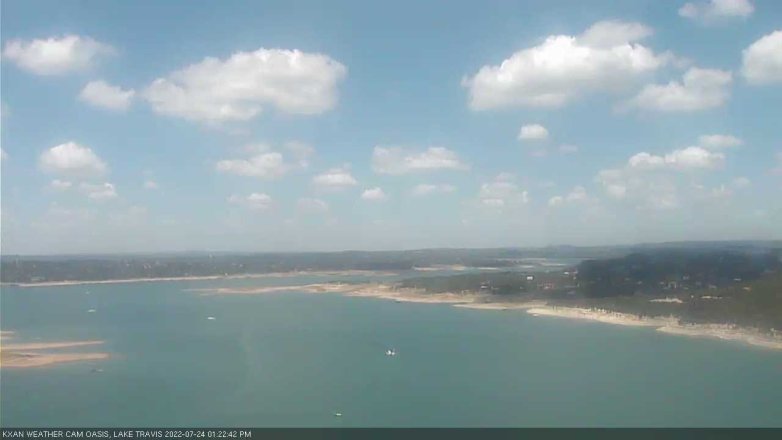 Lake Travis webcam, July 24, 2022 1:25 PM CT