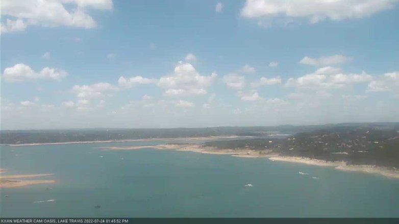Lake Travis webcam, July 24, 2022 1:45 PM CT