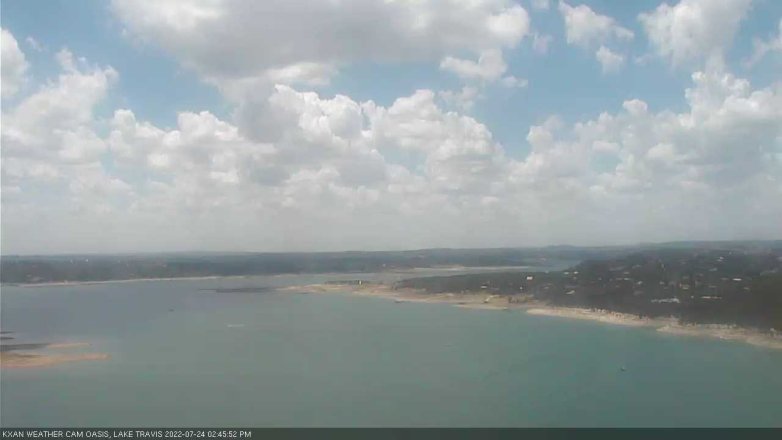Lake Travis webcam, July 24, 2022 2:45 PM CT