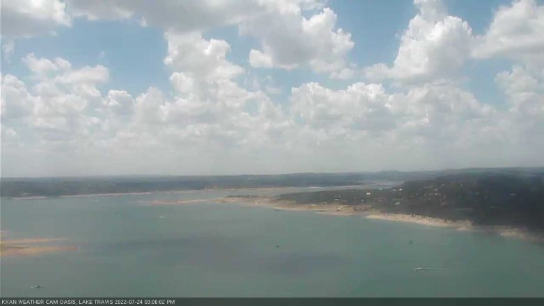 Lake Travis webcam, July 24, 2022 3:00 PM CT