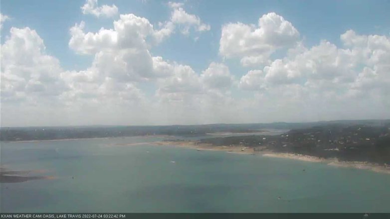 Lake Travis webcam, July 24, 2022 3:25 PM CT