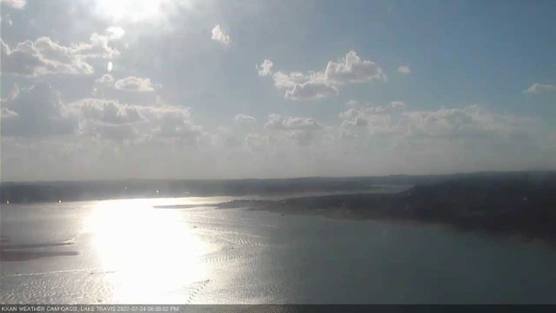 Lake Travis webcam, July 24, 2022 6:00 PM CT