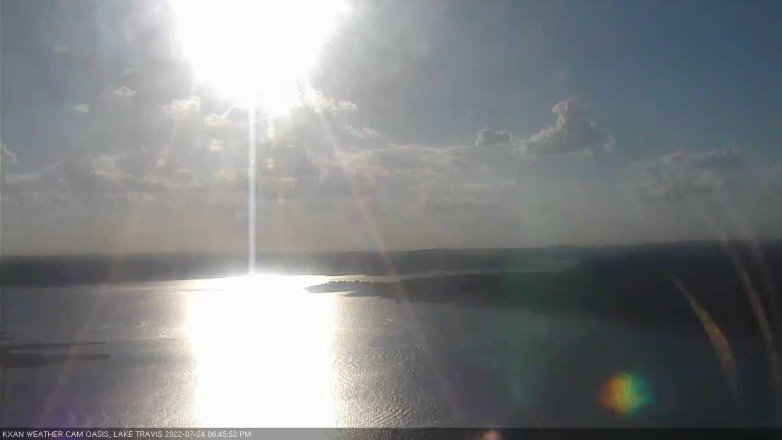 Lake Travis webcam, July 24, 2022 6:45 PM CT