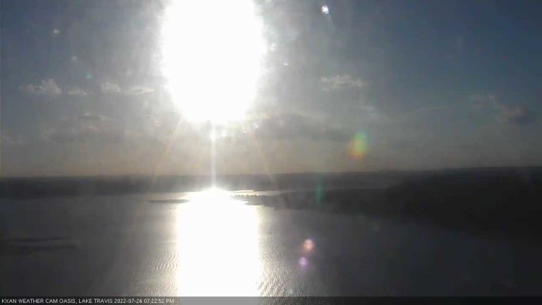 Lake Travis webcam, July 24, 2022 7:25 PM CT