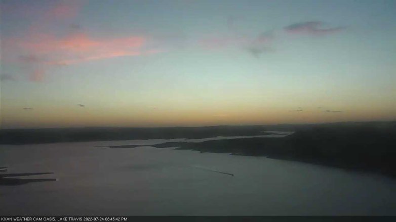 Lake Travis webcam, July 24, 2022 8:45 PM CT