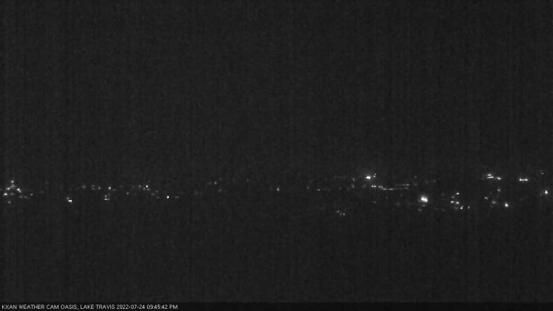 Lake Travis webcam, July 24, 2022 9:45 PM CT