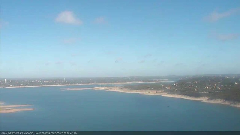 Lake Travis webcam, July 25, 2022 9:25 AM CT