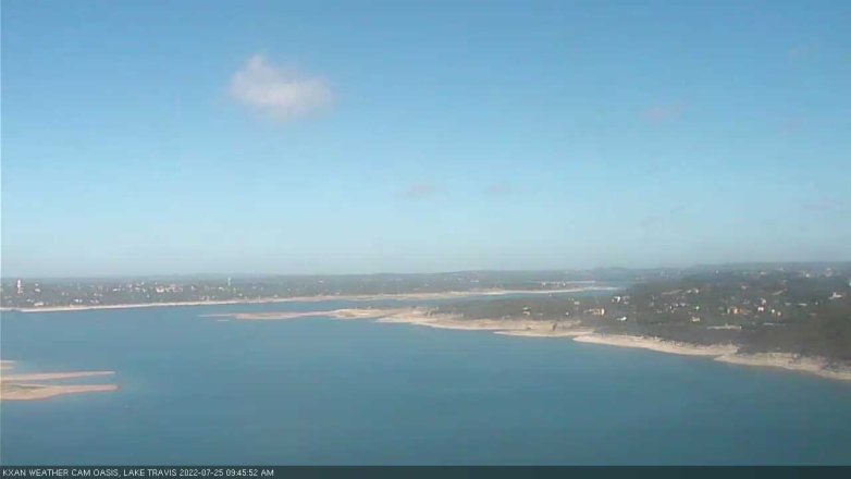 Lake Travis webcam, July 25, 2022 9:45 AM CT