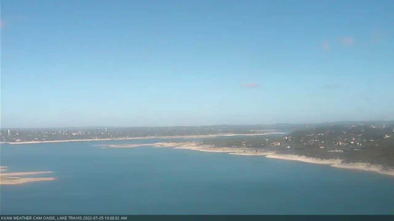 Lake Travis webcam, July 25, 2022 10:00 AM CT