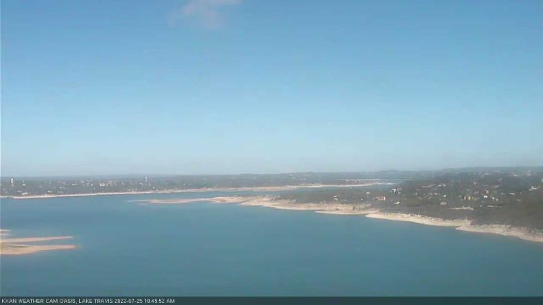 Lake Travis webcam, July 25, 2022 10:45 AM CT
