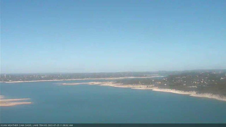 Lake Travis webcam, July 25, 2022 11:00 AM CT