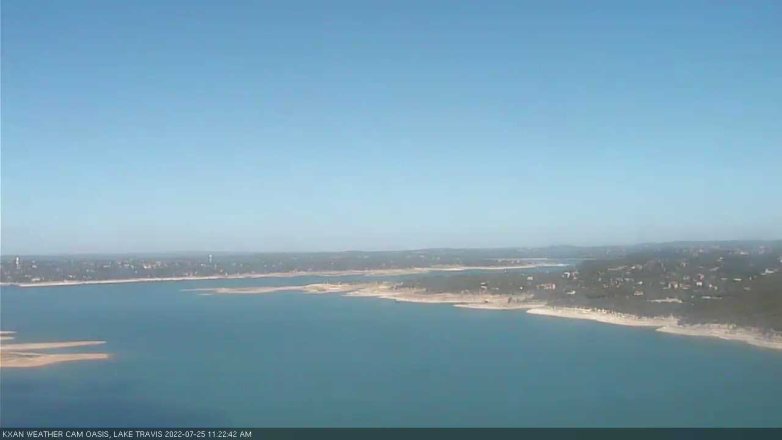 Lake Travis webcam, July 25, 2022 11:25 AM CT