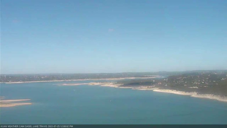 Lake Travis webcam, July 25, 2022 12:00 PM CT