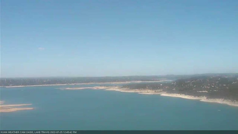 Lake Travis webcam, July 25, 2022 12:45 PM CT